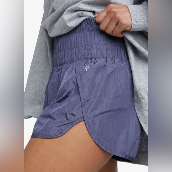 Free People Pants - Free People Women's Athletic Shorts in Blue metalic